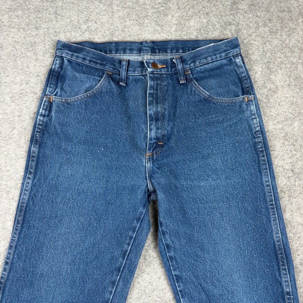Rustler Jeans Mens 32x34 Blue Denim Straight Leg Workwear Classic Regular Fit